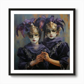 Carnival Masks Art Print