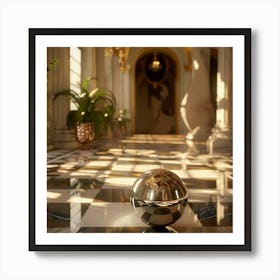 Ball On A Marble Floor Art Print