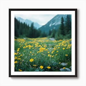 Yellow Wildflowers Art Print