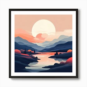 Landscape Painting 3 Art Print