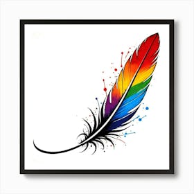 Rainbow Feather 12 Art Print