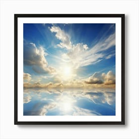 Reflection Of Clouds In The Water Art Print