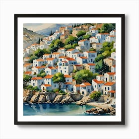 Aegean Village Art Print