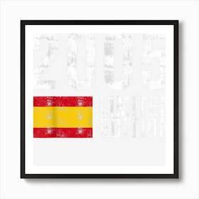 2005 Limited Edition Spain With Flag Birthday Art Print