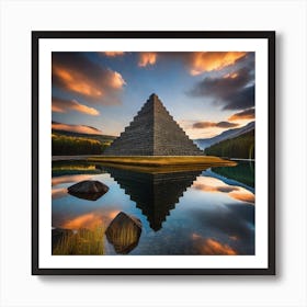 Pyramid At Sunset 1 Art Print