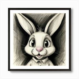 Bunny Drawing 8 Art Print