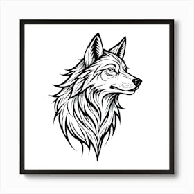 Wolf Head 10 Art Print