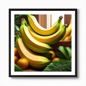 Bananas And Oranges Art Print