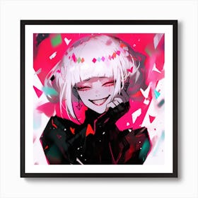 Anime Girl With White Hair 2 Art Print