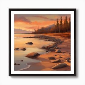 Dusky shores Art Print