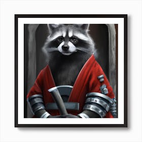 Japanese Raccoon 2 Art Print