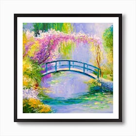 Monet bridge Art Print