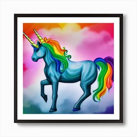 Rainbow Unicorn Art Print