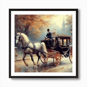 Horse Drawn Carriage 1 Art Print