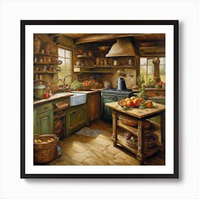 Country Kitchen 1 Art Print