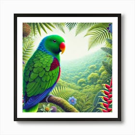 Tropical Parrot Art Print