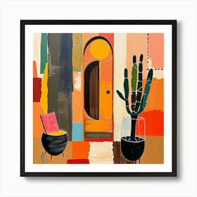 Cactus Door Art Print