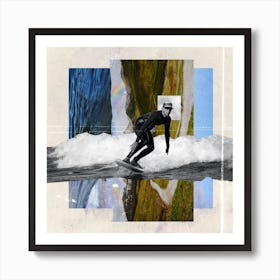 Surfer On A Wave Art Print