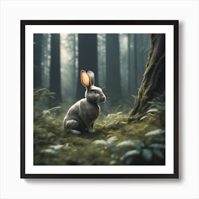 Rabbit In The Forest 42 Art Print