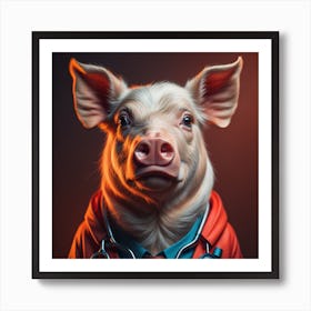 Doctor Pig 3 Art Print