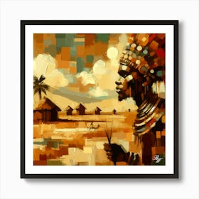 Native African Warrior Man 3 Art Print