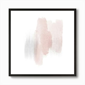 Red, Grey, Modern Abstract Art Art Print