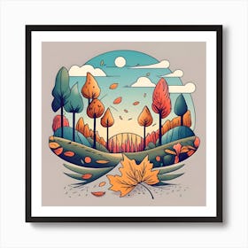 Autumn Landscape 2 Art Print