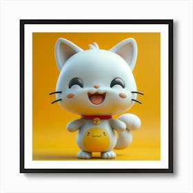 Kawaii Cat 3 Art Print