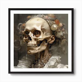 Skeleton Woman Art Print