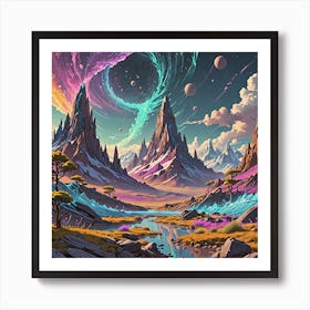 Space Landscape 1 Art Print