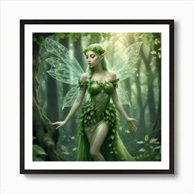 Fairy In The Woods 2 Art Print