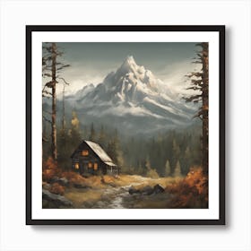 Cabin In The Woods Art Print