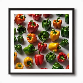 Colorful Peppers 90 Art Print