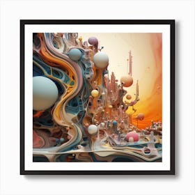 Abstract City Art Print