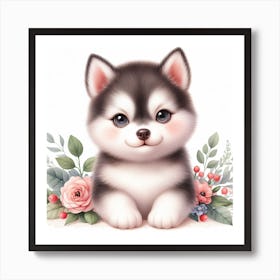 Baby Husky 1 Art Print