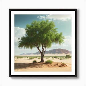 Lone Tree In The Desert Art Print