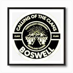 Boswell Scottish Torch Light Ceremony Highland Games Art Print