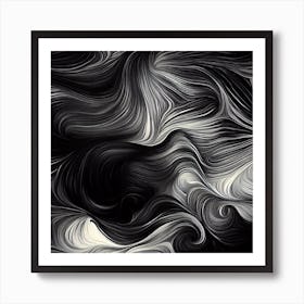 Black And White Swirls Art Print