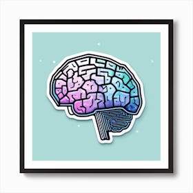 Brain Sticker 2 Art Print