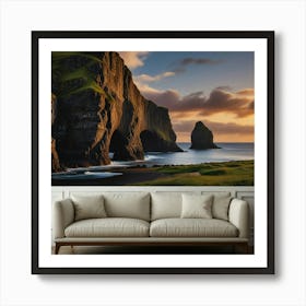 Sunset At The Cliffs Art Print