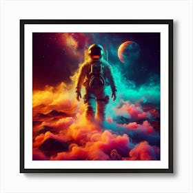 Astronaut In Space 2 Art Print