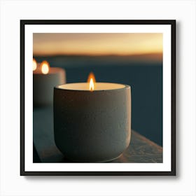 Candles On A Ledge Art Print