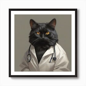 Doctor Cat Art Print