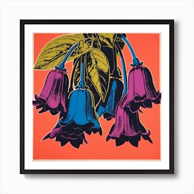 Bluebell 1 Pop Art Illustration Square Art Print