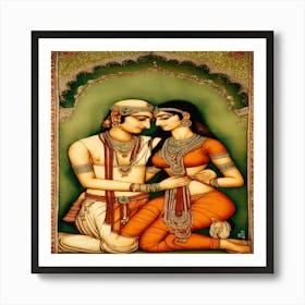 Krishna And Rama Art Print