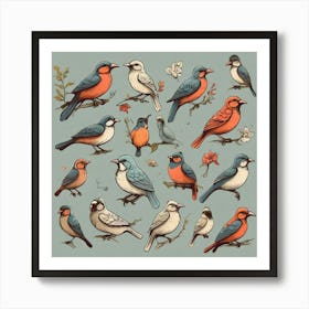 Birds Collection Art Print