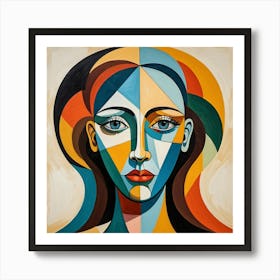 Abstract Woman'S Face Art Print