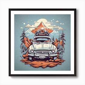 Vw Camper Van Art Print