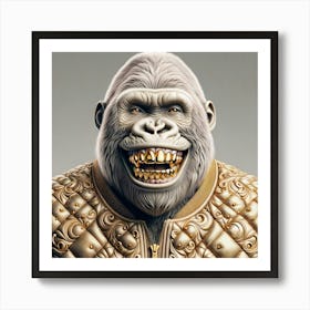 Gold Gorilla Art Print