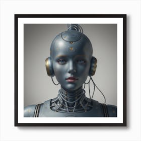 Cyborg Woman Art Print